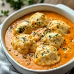 Best Tomato Soup with Cheddar Bay Dumplings