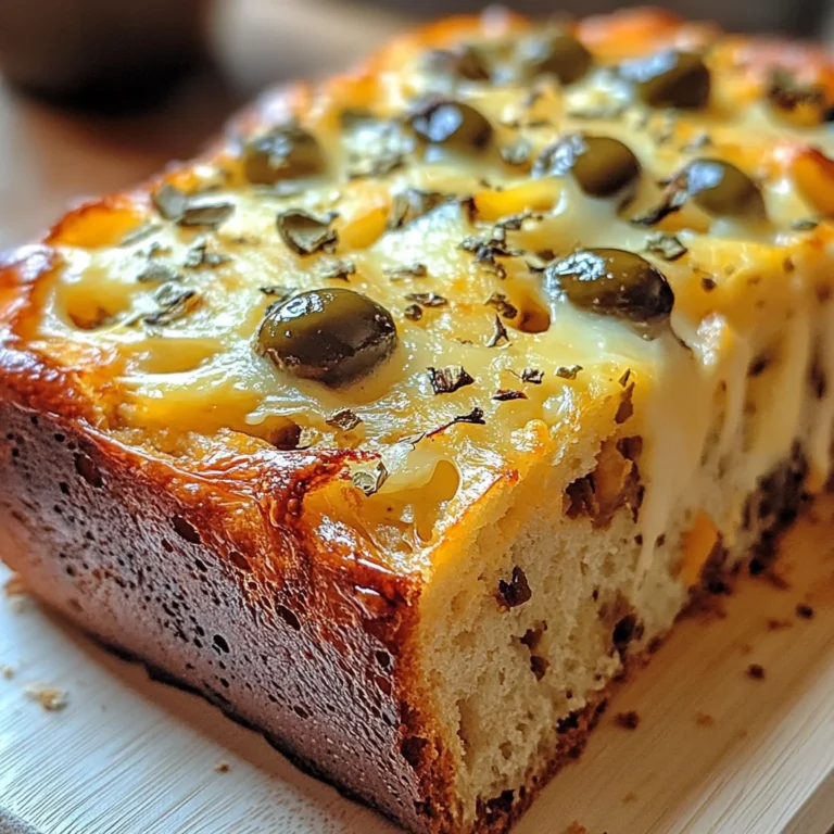 Savory Quick Bread With Cheese And Olives 🧀🍞
