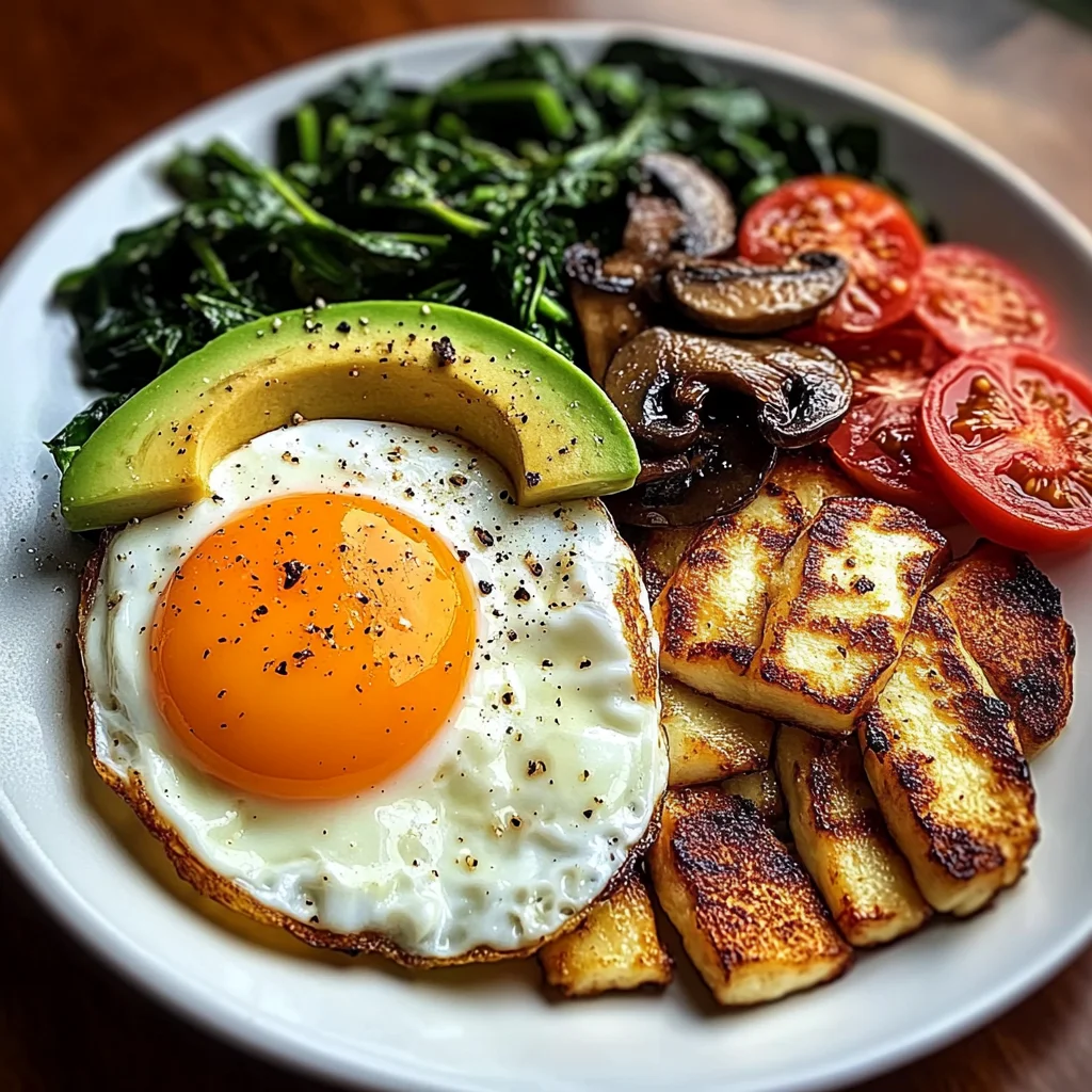 Sunny Veggie & Halloumi Breakfast Plate