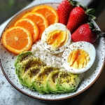 Avocado Rice Cake & Fruit Power Plate