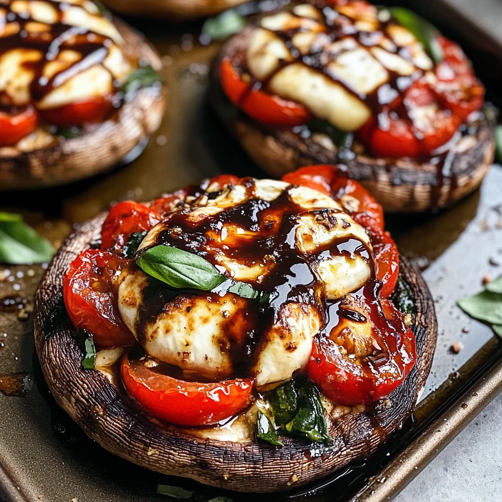 Caprese Stuffed Portobello Mushrooms