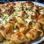 Creamy Parmesan Chicken Shells with Melted Mozzarella