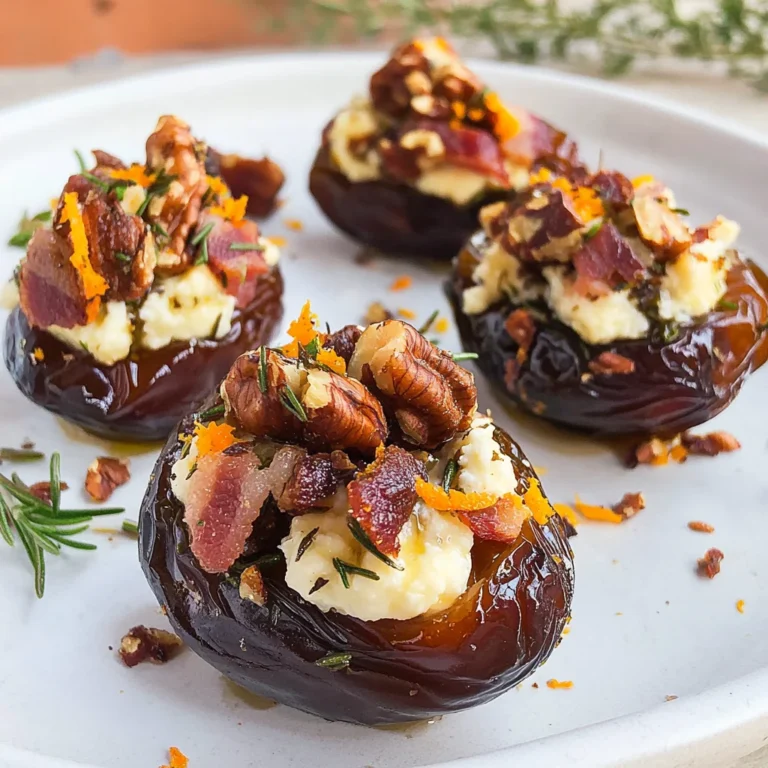 Goats cheese stuffed dates