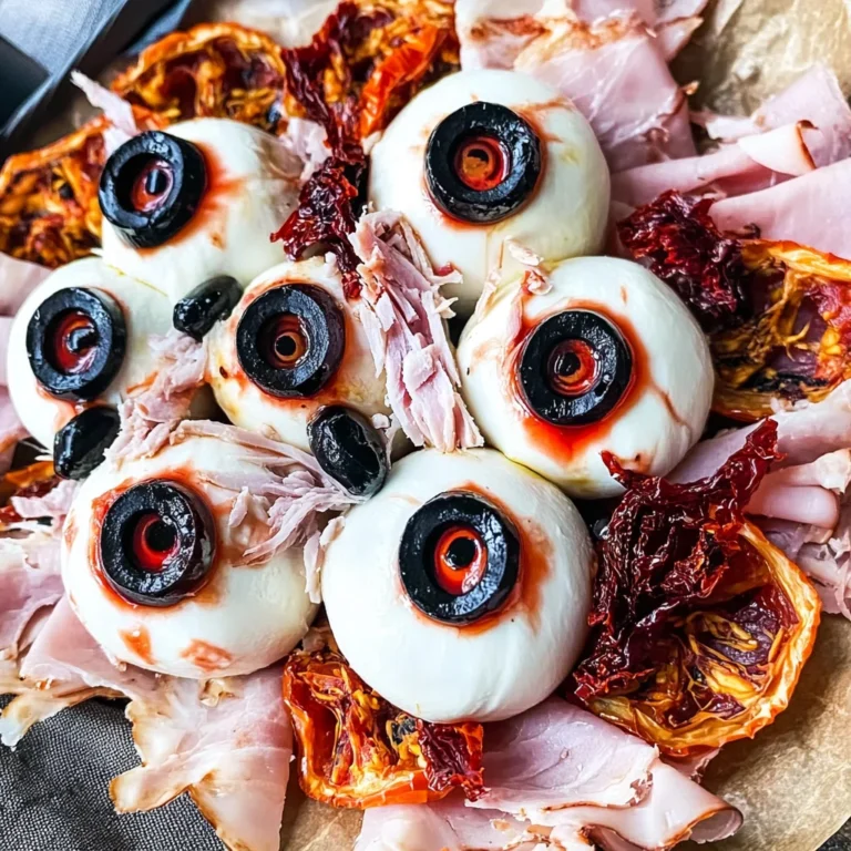 Halloween Antipasto Eyeballs Appetizer