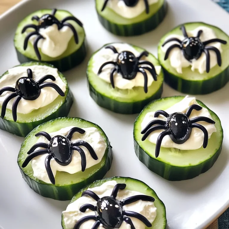 Keto Spider Cucumber Appetizer Bites