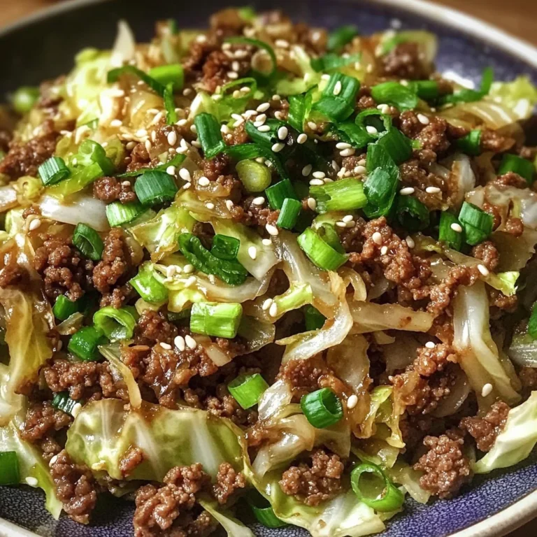 Low-Carb Mongolian Ground Beef and Cabbage