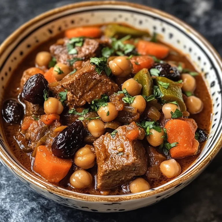 Moroccan Lamb Tagine with Prunes, Chickpeas & Spiced Vegetables