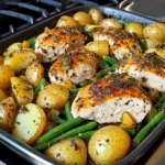 One-Pan Garlic Herb Chicken with Potatoes & Green Beans