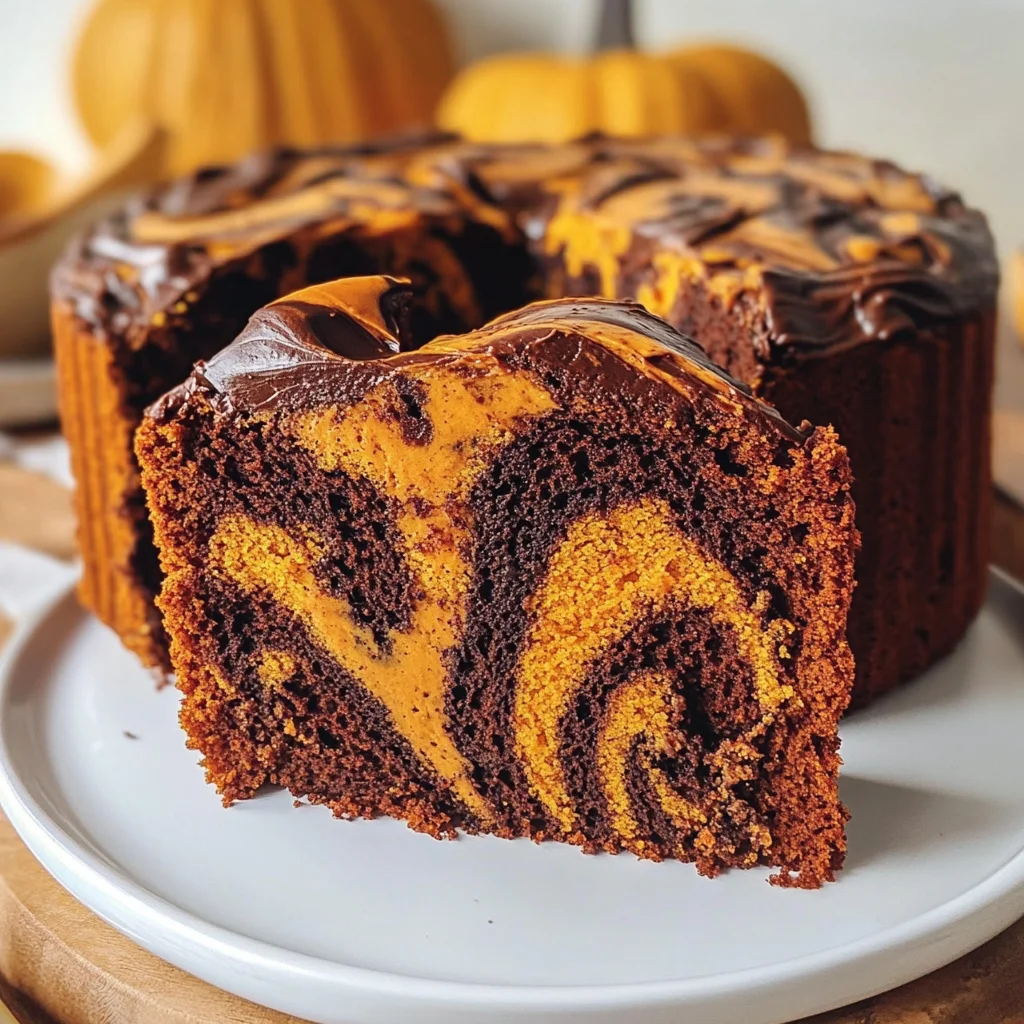 Pumpkin Marble Cake (vegan)