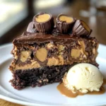 Reese’s Chocolate Peanut Butter Cup Earthquake Cake