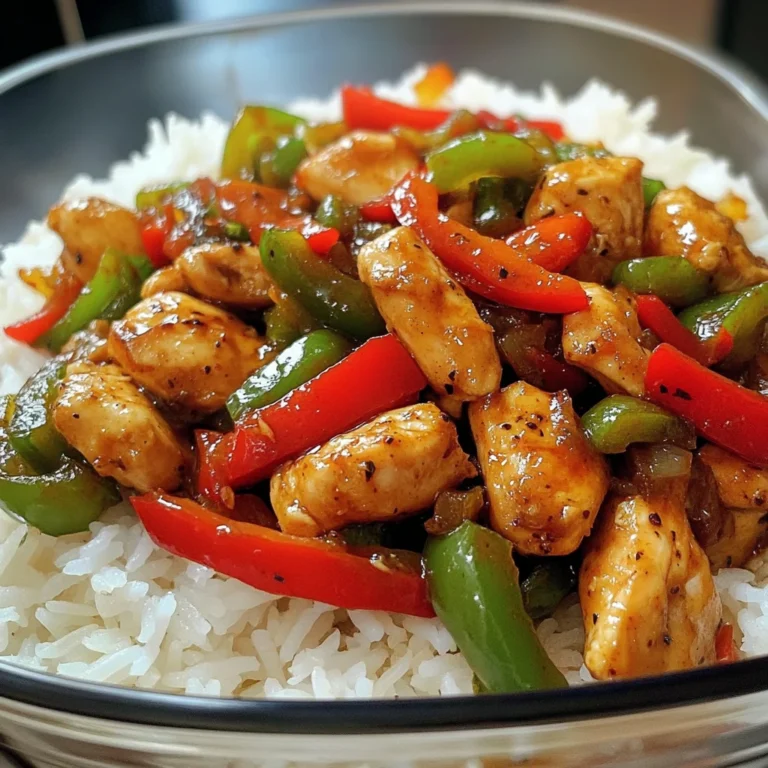 Spicy Pepper Chicken Stir-Fry with Rice