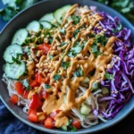 Spring Roll Salad with Peanut Sauce