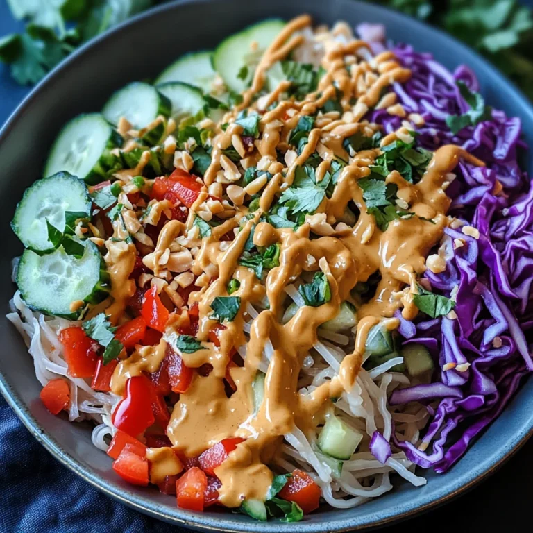 Spring Roll Salad with Peanut Sauce
