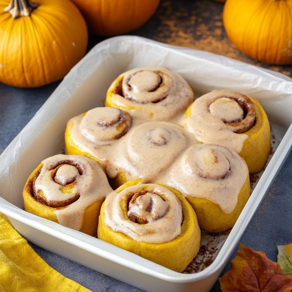 Homemade Pumpkin Chai Cinnamon Rolls